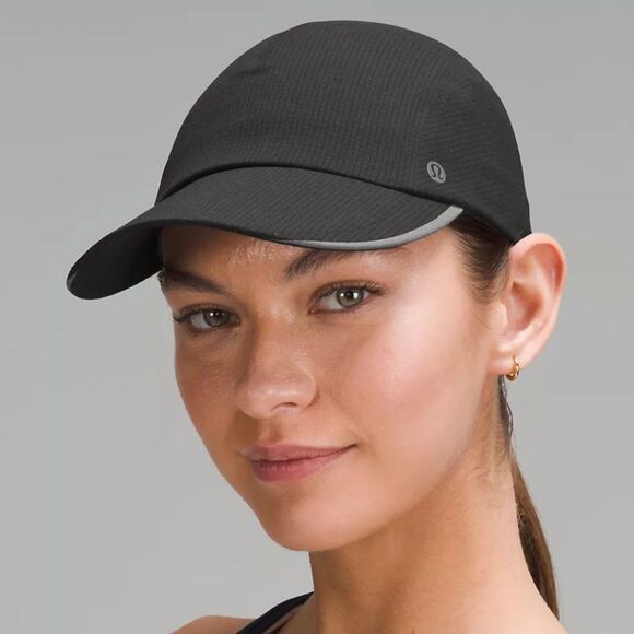 lululemon L/XL Black Unisex Fast & Free WovenAir Vent Running Hat - Picture 4 of 14